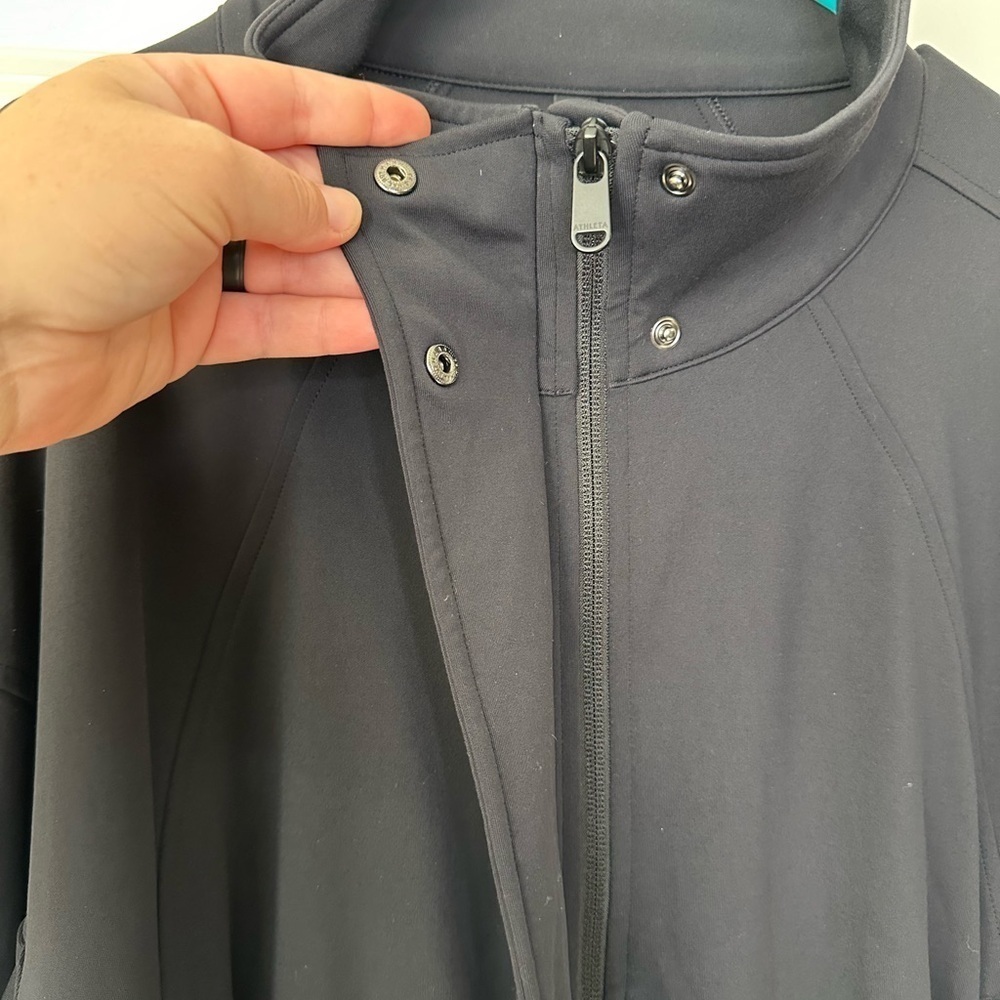 ATHLETA Venice Black Bomber Jacket Size XL - Picture 3 of 13